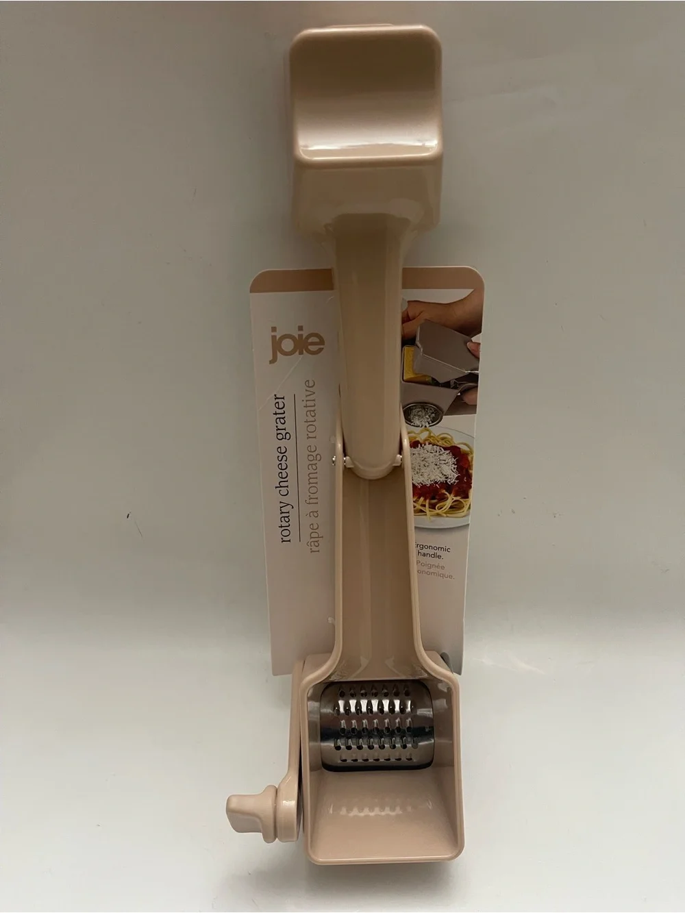 Joie Rotatory Cheese Grater Stainless Steel Ergonomic Ideal For Hard Cheese